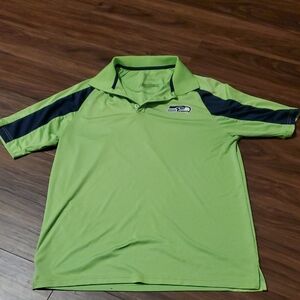 Fanatics Lime Green and Blue Seattle Seahawks Polo